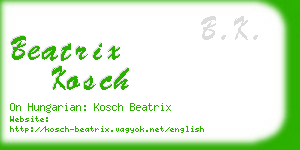 beatrix kosch business card